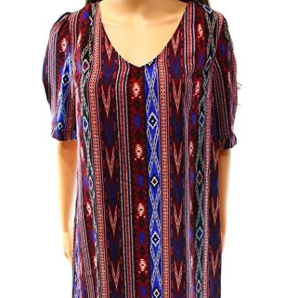 SOPRANO Tribal Print Shift Dress Juniors Small - Picture 1 of 9